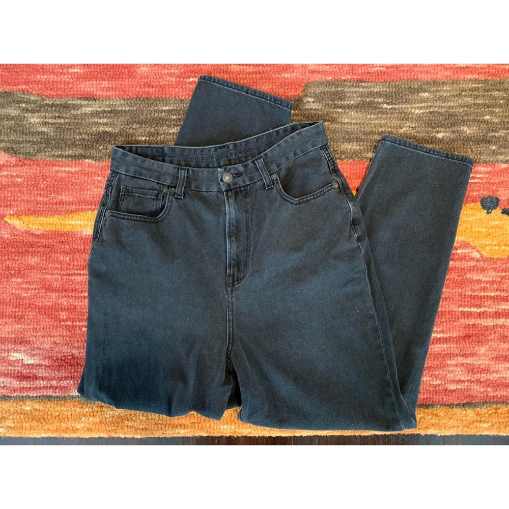 American Eagle curvy mom jean in rocker black
